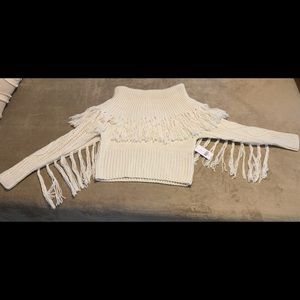 Willow & root fringe sweater